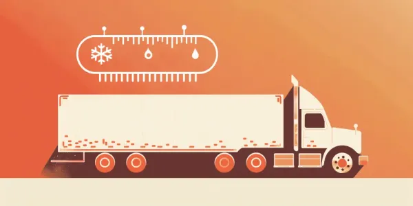 Refrigerated truck maintaining cold chain compliance for perishable goods