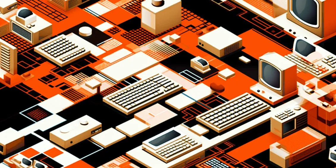 Abstract tech illustration showing interconnected systems—symbolizing the central system of record around which logistics tech stack is structured